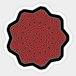 Red And Black Optical Decorative Pattern Sticker